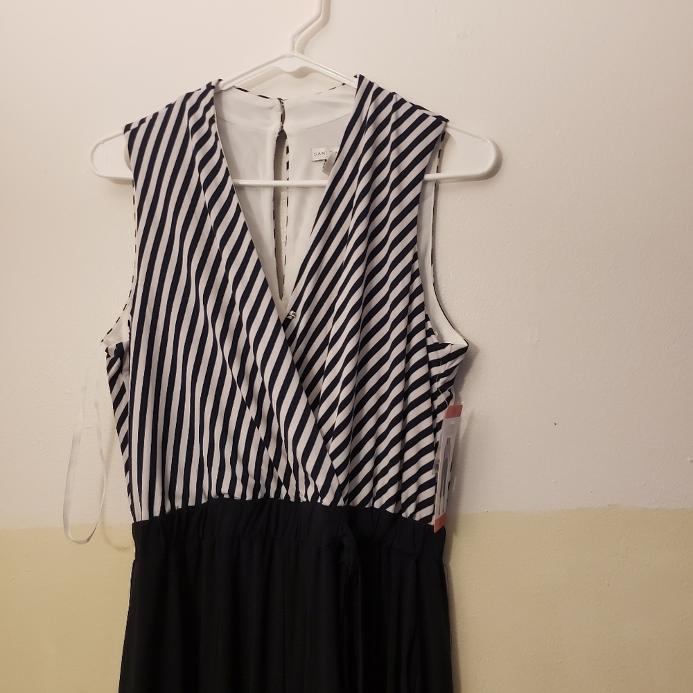 Sandra Darren Color Block Jumpsuit